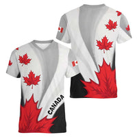 Canada Maple Leaf Women V-Neck T-Shirt Unique Style