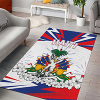 Haiti Heritage Month Area Rug Negre Marron With Hibiscus