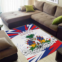 Haiti Heritage Month Area Rug Negre Marron With Hibiscus