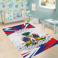 Haiti Heritage Month Area Rug Negre Marron With Hibiscus