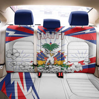 Haiti Heritage Month Back Car Seat Cover Negre Marron With Hibiscus