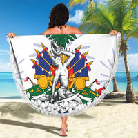 Haiti Heritage Month Beach Blanket Negre Marron With Hibiscus