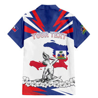 Personalized Haiti Heritage Month Family Matching Mermaid Dress and Hawaiian Shirt Negre Marron With Hibiscus