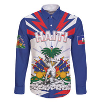 Personalized Haiti Heritage Month Family Matching Off The Shoulder Long Sleeve Dress and Hawaiian Shirt Negre Marron With Hibiscus