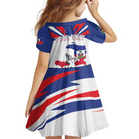 Personalized Haiti Heritage Month Family Matching Off Shoulder Short Dress and Hawaiian Shirt Negre Marron With Hibiscus