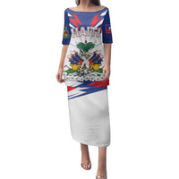 Personalized Haiti Heritage Month Family Matching Puletasi and Hawaiian Shirt Negre Marron With Hibiscus