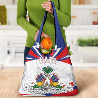 Haiti Heritage Month Grocery Bag Negre Marron With Hibiscus