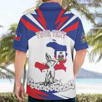 Personalized Haiti Heritage Month Hawaiian Shirt Negre Marron With Hibiscus