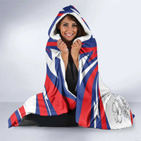 Haiti Heritage Month Hooded Blanket Negre Marron With Hibiscus