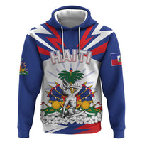 Personalized Haiti Heritage Month Hoodie Negre Marron With Hibiscus