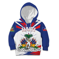 Personalized Haiti Heritage Month Kid Hoodie Negre Marron With Hibiscus