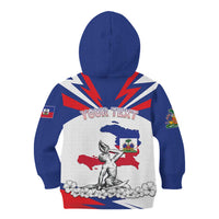 Personalized Haiti Heritage Month Kid Hoodie Negre Marron With Hibiscus