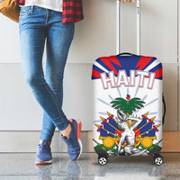 Haiti Heritage Month Luggage Cover Negre Marron With Hibiscus