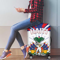 Haiti Heritage Month Luggage Cover Negre Marron With Hibiscus