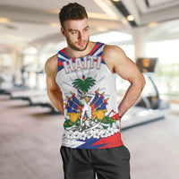 Personalized Haiti Heritage Month Men Tank Top Negre Marron With Hibiscus