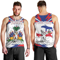 Personalized Haiti Heritage Month Men Tank Top Negre Marron With Hibiscus