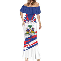 Personalized Haiti Heritage Month Mermaid Dress Negre Marron With Hibiscus