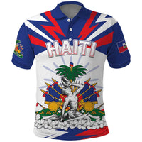 Personalized Haiti Heritage Month Polo Shirt Negre Marron With Hibiscus