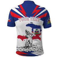 Personalized Haiti Heritage Month Polo Shirt Negre Marron With Hibiscus