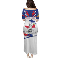 Personalized Haiti Heritage Month Puletasi Negre Marron With Hibiscus