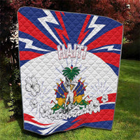 Haiti Heritage Month Quilt Negre Marron With Hibiscus