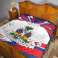 Haiti Heritage Month Quilt Negre Marron With Hibiscus