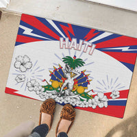 Haiti Heritage Month Rubber Doormat Negre Marron With Hibiscus