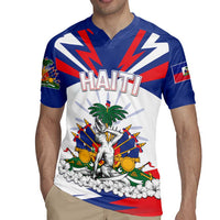 Personalized Haiti Heritage Month Rugby Jersey Negre Marron With Hibiscus