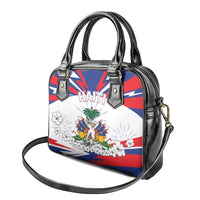 Haiti Heritage Month Shoulder Handbag Negre Marron With Hibiscus