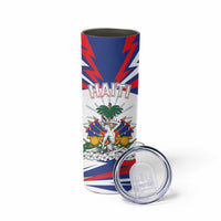 Personalized Haiti Heritage Month Skinny Tumbler Negre Marron With Hibiscus