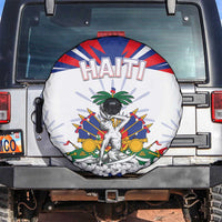 Haiti Heritage Month Spare Tire Cover Negre Marron With Hibiscus