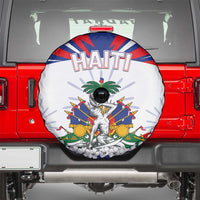 Haiti Heritage Month Spare Tire Cover Negre Marron With Hibiscus
