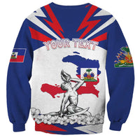 Personalized Haiti Heritage Month Sweatshirt Negre Marron With Hibiscus