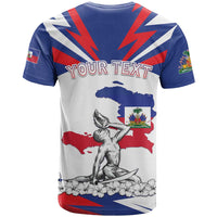 Personalized Haiti Heritage Month T Shirt Negre Marron With Hibiscus