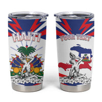 Personalized Haiti Heritage Month Tumbler Cup Negre Marron With Hibiscus