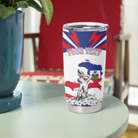 Personalized Haiti Heritage Month Tumbler Cup Negre Marron With Hibiscus
