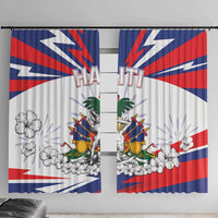 Haiti Heritage Month Window Curtain Negre Marron With Hibiscus