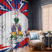 Haiti Heritage Month Window Curtain Negre Marron With Hibiscus