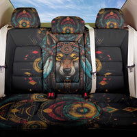 Native American Wolf Back Car Seat Cover Abstract Geometric Style