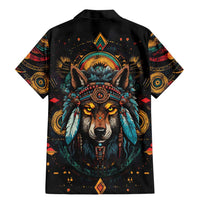 Native American Wolf Family Matching Mermaid Dress and Hawaiian Shirt Abstract Geometric Style