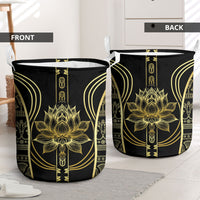 Egypt The Lotus Laundry Basket Gold Bloom Hieroglyphic Patterns