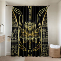 Egypt The Lotus Bathroom Set Gold Bloom Hieroglyphic Patterns