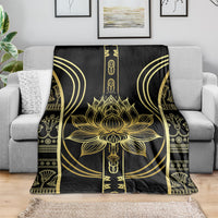 Egypt The Lotus Blanket Gold Bloom Hieroglyphic Patterns