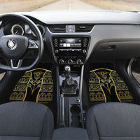 Egypt The Lotus Car Mats Gold Bloom Hieroglyphic Patterns
