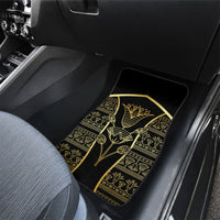 Egypt The Lotus Car Mats Gold Bloom Hieroglyphic Patterns