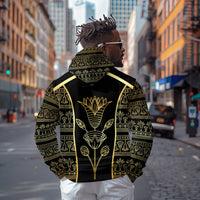 Egypt The Lotus Hoodie Gold Bloom Hieroglyphic Patterns