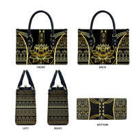 Egypt The Lotus Leather Bag Gold Bloom Hieroglyphic Patterns