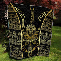 Egypt The Lotus Quilt Gold Bloom Hieroglyphic Patterns