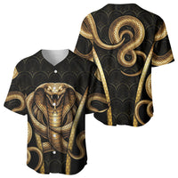 Egypt Uraeus Baseball Jersey Gold Cobra Luxury Style