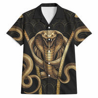 Egypt Uraeus Hawaiian Shirt Gold Cobra Luxury Style